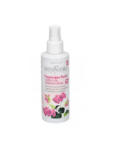 Risciacquo Acido Capelli al Geranio Rosa. Capelli luminosi meno crespi