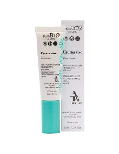 Crema Viso Sebo Normalizzante Opacizzante - PuroBIO FOR SKIN