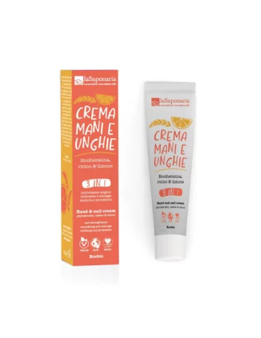 Crema Mani e Unghie Naturale 3 in 1. Fitocheratina Ricino Limone