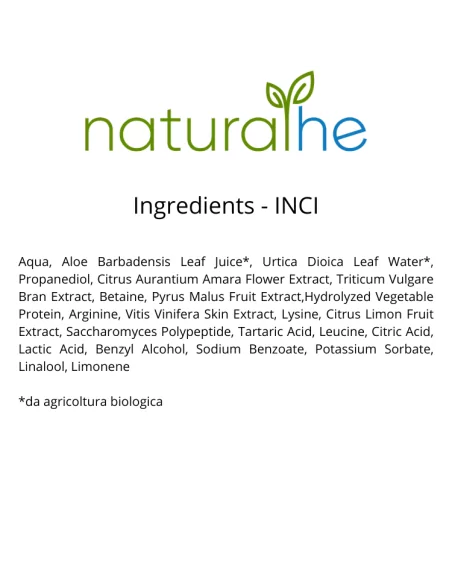 Spray Capelli Anticrespo Bio, Attivo, Acidi della Frutta AHA