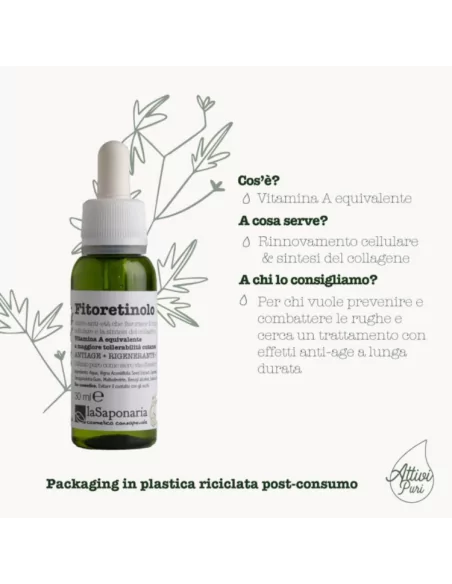 Fitoretinolo Siero Viso Antiage Rigenerante | Contrasta i Segni dell'Invecchiamento
